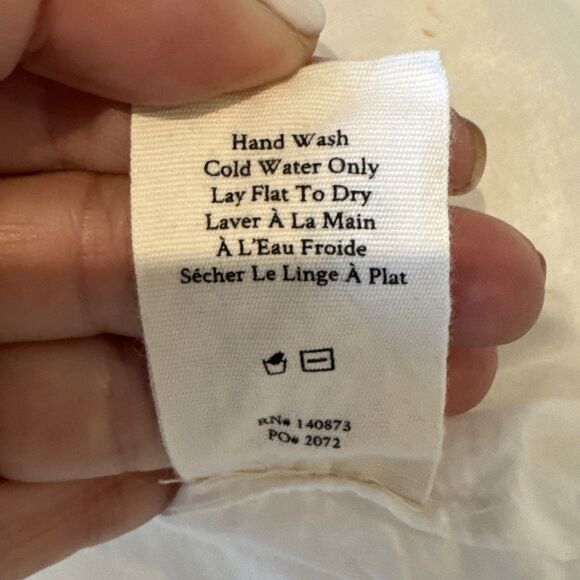 Love Shack Fancy Liv Size M Cotton Ruffled White Dress Tassels Tiered - Picture 15 of 16